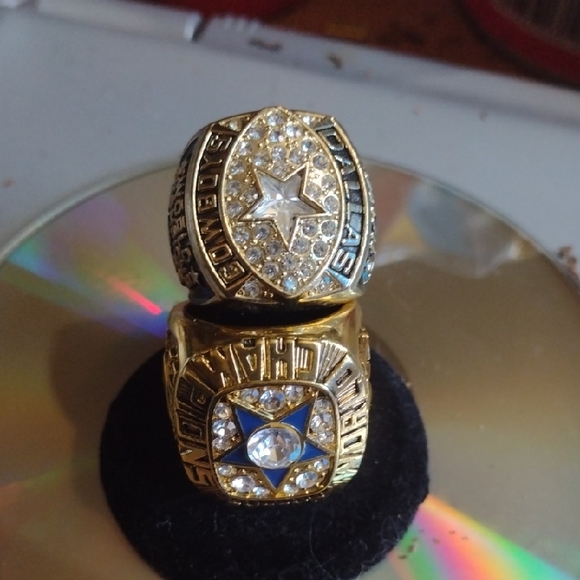 Gold and Silver Men's Championship Ring Pair Dallas Cowboys 191&92